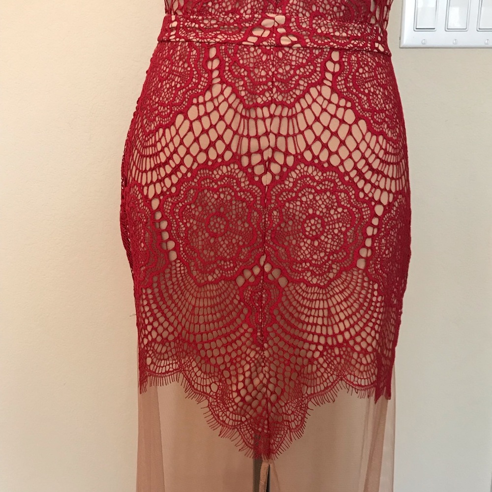*SOLD* For Love & Lemons Red Antigua Maxi Long - Picture 6 of 8
